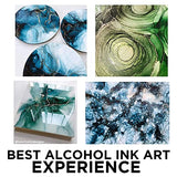 NARA | Alcohol Ink Paper | Paper for Alcohol Ink Painting | 6” Diameter Circle | 275 microns/200 GSM | Medium Paper | 10 Sheets | 100% Stain-Free