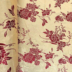 Burgundy Velvet Jacquard Damask Fabric 118'' Wide sold By The Yard for Curtains, Drapery,