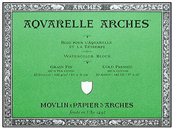 Arches Watercolor Block, Cold Press 9"X12"