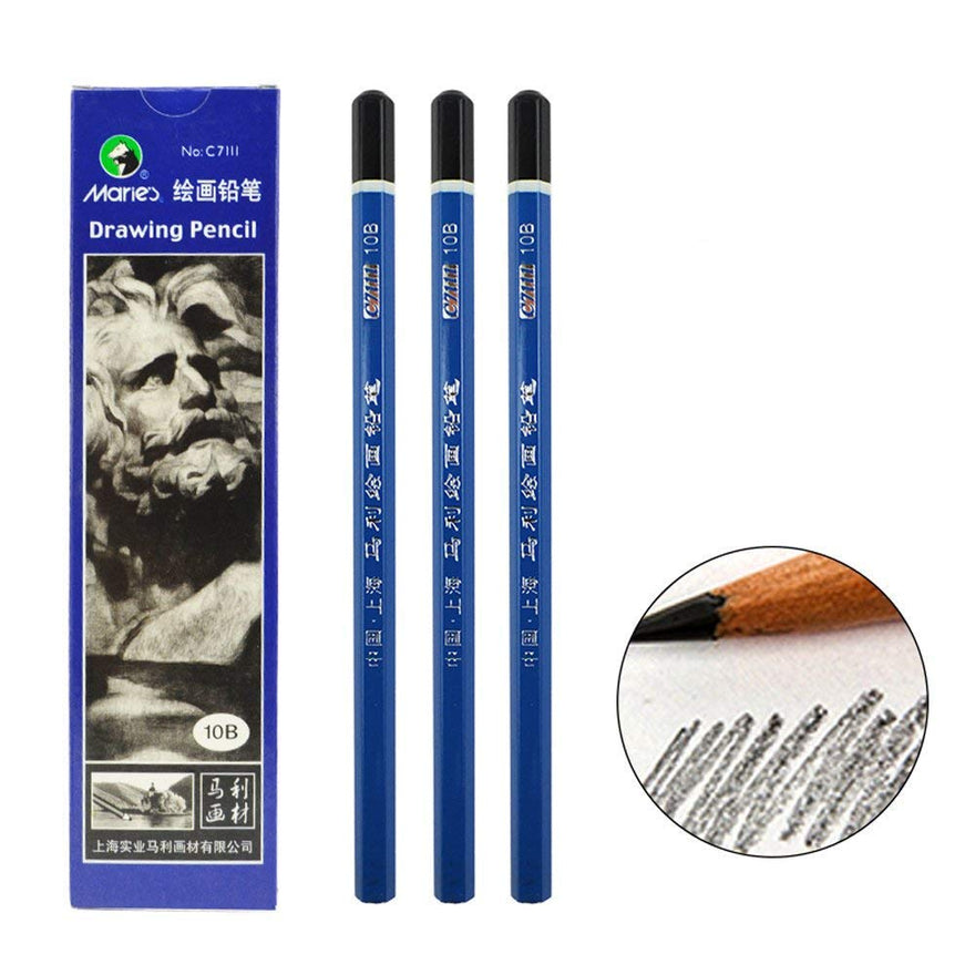 Sketch pencils, art paintings, wooden pencils, professional pencils, 12 pcs (15 B)