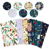 Konsait 7Pcs 16” x 20” (40 x 50cm) Floral Series Fabric, DIY for Quilting Patchwork Cushions Pillows Sewing Material Scrapbook Doll Cloth,Craft Fabric Bundle
