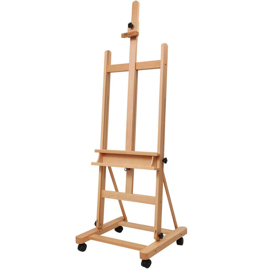 MEEDEN Artist Painting Easel 71 to 100H, Holds Canvas Up to 48, Art  Beech Wood Paint Easel Stand, Adjustable Studio H-Frame Floor Easel with