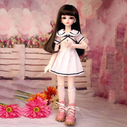 1/4 SD Doll Toys BJD Doll Joint Body Long Hair Including Skirt Makeup Shoes Socks 40Cm/15.75 Inch