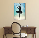 wall26 - Canvas Wall Art - Back View of a Ballet Dancer - Gallery Wrap Modern Home Decor | Ready to Hang - 12x18 inches