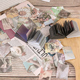 800 Piece Vintage Bulk Scrapbooking Journaling Stickers Supplies &10 Rolls Stickers &1 Mini Craft Scissor, Decorative Nature Retro Collection, Paper Stickers for DIY Art Craft Bullet Journals