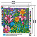 5D Diamond Painting Kits for Adults & Kids DIY Round Full Drill Paint by Diamonds for Home Wall Decor - Colorful Flowers 12" X 12"