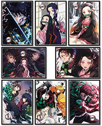 Japanese Anime Demon Slayer Poster Kamado Tanjirou Posters Wall Decor Art Print,Set of 8 pcs,11.5x16.5 inches
