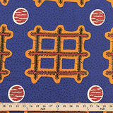 African Print Fabric Cotton Print 44'' wide Sold By The Yard (90150-1)