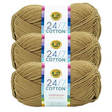 (3 Pack) 24/7 Cotton Yarn, Hay Bale