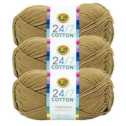 (3 Pack) 24/7 Cotton Yarn, Hay Bale