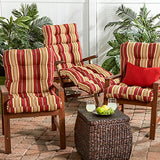 Greendale Home Fashions Outdoor Seat/Back Chair Cushion, Roma Stripe
