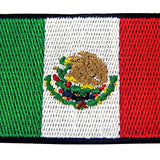 EmbTao Patches Mexico Flag Embroidered Mexican Applique Hook & Loop National Emblem