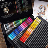Castle Art Supplies 72 Piece Colored Pencil Tin Set + 2 Sketch Books Artist Bundle