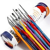 15 Pieces Miniature Paint Brushes Detail Thin Paint Brushes for Miniature Models Craft and Art Painting, Synthetic Bristles