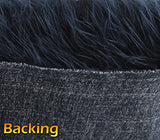 Faux Fur Long Pile Mongolian Fabric NAVY / 60" Wide / Sold by the yard