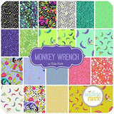 Free Spirit Monkey Wrench Fat Eighth Bundle (19 pcs) by Tula Pink 9 x 21 inches (22.86cm x 53.34cm) Fabric cuts DIY Quilt Fabric