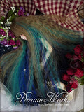 (8-9inch)18-18.5cm BJD Doll Wig / for 1/4 MSD DD BJD Doll / Peacock Color Long Curl Hair