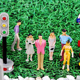 NWFashion 100PCS 1:50 Scale Hand Color Painted Model Train People Figure (1:50 35mm)