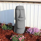 EMSCO Group Easter Island Head Statue – Natural Granite Appearance – Made of Resin – Lightweight – 28” Height