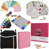 Holiday Gift Accessory Bundle FOR Fuji Instax (Mini 8, 26, 90, 300) - 8x8" Scrapbook + Pouch + 6