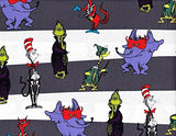 1 Yard Spooktacular Seuss by Robert Kaufman Dr. Seuss Cat in the Hat Horton Grinch 100% Cotton
