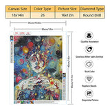 TISHIRON 5D Diamond Painting Kit, Psychedelic Woman Art Diamond Painting Kits Full Drill Painting, Abstract Broken Planet Picture Diamond Pictures Arts Craft for Wall Decoration, 12x16 Inches