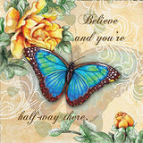 4 Beautiful Butterflies and Flowers Inspirational Quotes Butterfly Art Prints 12x12