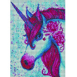 MXJSUA DIY 5D Diamond Painting by Number Kits Full Drill Rhinestone Pictures Arts Craft for Home Wall Decor,Colored Unicorn 12x16inches