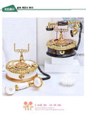 MiRUSI Light Luxury Classical Style Creative Dial Old-Fashioned Telephone Music Box Home Decoration Gift