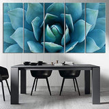 EZON-CH Large Wall Art Blue Agave Canvas Prints Agave Flower Large Art Canvas Printing Extra Large Canvas Wall Art Print 60 Inch Total