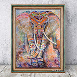 5D DIY Diamond Painting Special Shaped Kit Cute Crystal Rhinestone Diamond Embroidery Paintings Pictures Arts Craft for Home Wall Decor 15.7X19.7inch(Elephant)