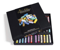 Jack Richeson Soft Handmade Pastels for Professional Artists, Assorted Set of 36