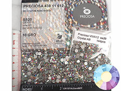 144pcs ss20 (5mm) Crystal AB, Preciosa Genuine Czech Crystals new VIVA12 MC Chaton Rose