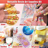 Thrilez Resin Decoration Accessories Kit, Resin Jewelry Making Supplies Kit with Dried Flowers, Resin Glitter Sequin, Mica Powder, Resin Foil Flakes and Epoxy Resin Fillers for Resin Crafts Beginners