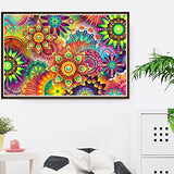 5D Diamond Painting Full Drill Kaleidoscope Mandala Paint by Number Kits Embroidery Paintings Pictures Arts Craft for Home Wall Decor 10.2 x 14.2 inch