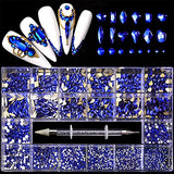 Nail Rhinestones - Professional Nail Crystal Kit, 9000pcs Multi Shapes Glass Crystal AB Rhinestones for Nail Art for Nail Art Supplies Accessories (8)