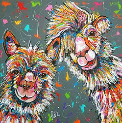 Diamond Painting Llamas 16X20 inches 5D DIY Full Round Drill Rhinestone Embroidery for Wall Decoration