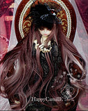 (9-10inch)22-24cm BJD Doll Wig / 1/3 SD DD BJD Doll / Red Bean Color Long Curl Hair