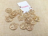 Y&Y Star 20mm Lovely Round Lotus Flower Charms Pendants DIY Antique Charms Pendant for Crafting