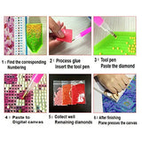DIY 5D Diamond Painting Love Quotes by Number for Adults Kit, Painting Cross Stitch Full Drill Crystal Rhinestone Embroidery Pictures Arts Craft for Home Wall Decor Valentine's Gift