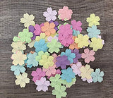 Sakura Sweet Colors Mulberry Paper Flowers 100 pcs Patch Flowers 30x30mm Mulberry Paper Flower Scrapbooking Wedding Doll House Supplies Card Mini Paper Flowers Sweet Color