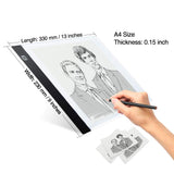 CAIWEI LED Light Board Portable Ultra-Thin A4 Light Box Tracer USB Powered Dimmable Brightness Tracing Light Pad Art Craft Light Table for 5D DIY X-ray Diamond Painting Artist Drawing Sketching