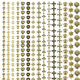 COOSLIM 150PCS Nail Charms for Acrylic Nails Y2K Cross Chrome Hearts Nail Charms Nail Supplies Nail Jewels for Nail Art Accessories 3D Star Mental Nail Gems for Women and Girls DIY Design