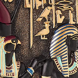 Design Toscano QL136311 Rameses I Between Horus and Anubis Wall Frieze in Faux Ebony and Gold,Full Color,11 Inch