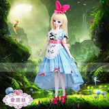 Alice 1/4 SD Doll 45cm 18" Jointed Dolls BJD Dolls Full Set Toy Night Lolita Yeluoli for Birthday Gift