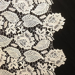 Leaf Floral Guipure Corded French Lace Embroidery Fabric 52" wide Many Colors (Off White)