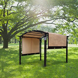 Warmally 10'x8' Pergola Patio Gazebo Kits Canopy Garden Outdoor Ventilation and Airflow Polyester Waterproof Heavy Duty