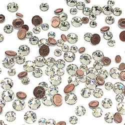 Crystal (001) Clear 2038/2078 Swarovski Iron on HOTFIX Mixed Sizes ss12 ss16 ss20 Flatbacks Round