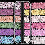 3 Boxes 36 Grids 3D Flowers for Nails 3D Nail Stickers Nail Dried Flowers Decals Nail Design Flowers Sequins for Nail Decoration DIY Crafting