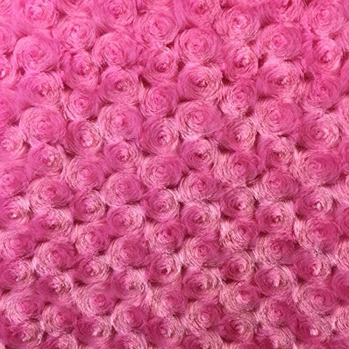 Snuggle Rosebud Minky 60 Inch- Fabric by the Yard (F.E. (1 yrd , hot pink)